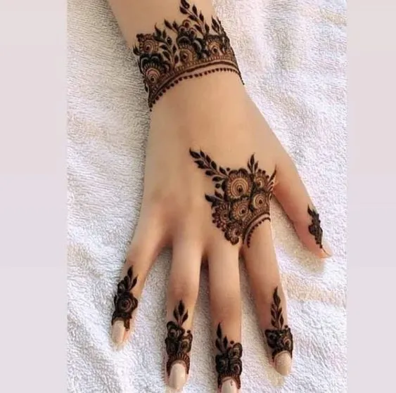 Finger Mehndi Design Back-side