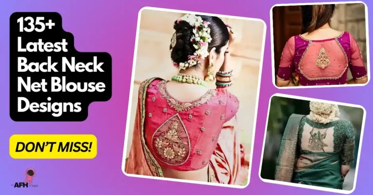Back Neck Net Blouse Design