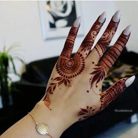 Simple & Beautiful Back Finger Mehndi Designs