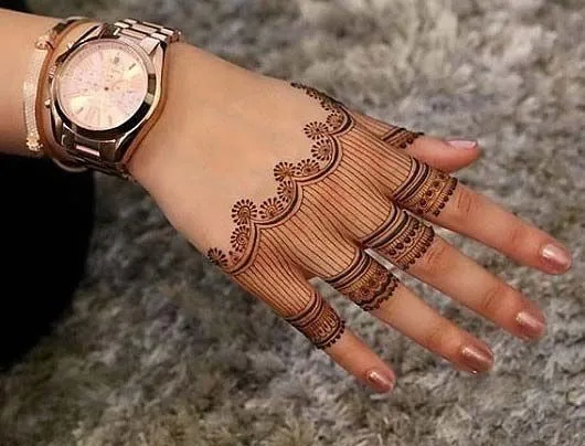 easy finger design mehndi