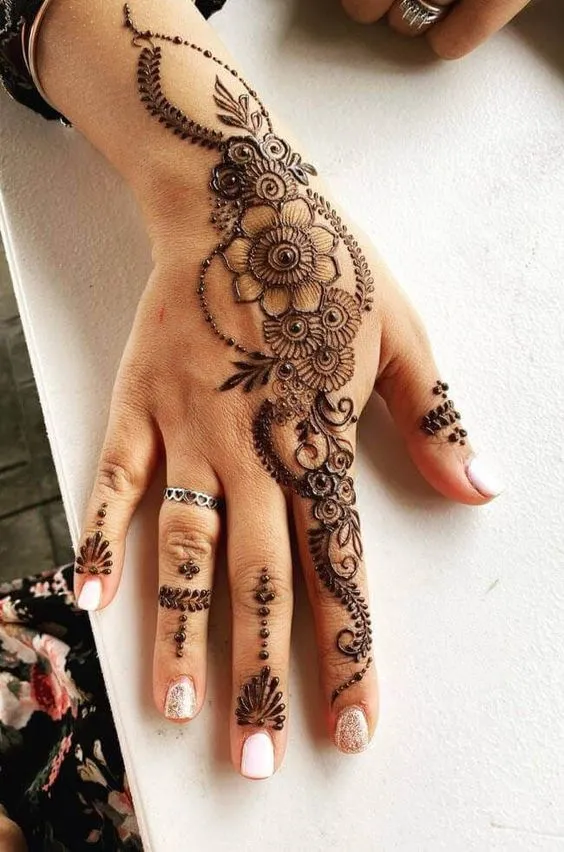 easy finger henna