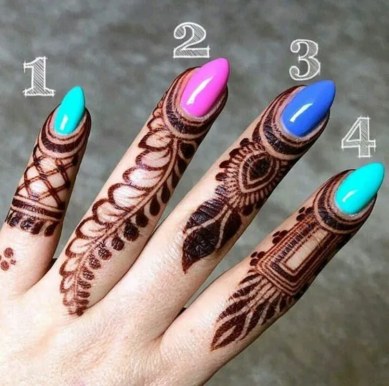 easy simple finger mehndi design