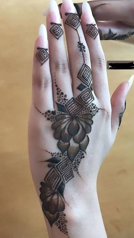 finger mehndi ke design