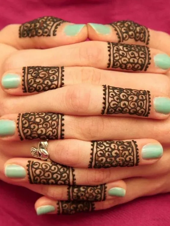 finger mehndi simple