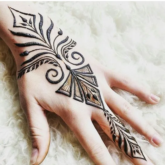 finger tattoo mehndi design