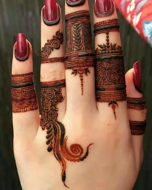 fingers mehndi style