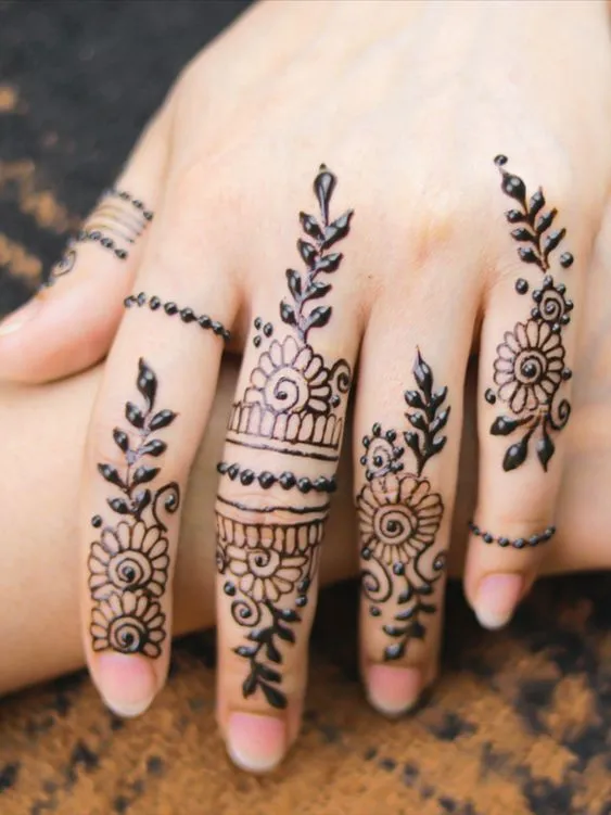 mehandi designs in finger