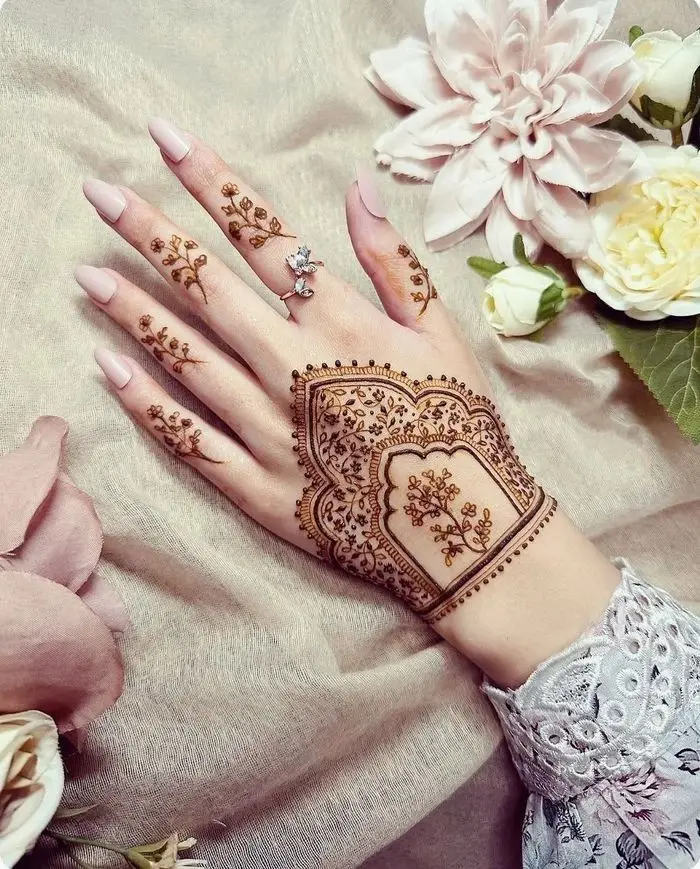 Latest Arabic Mehndi Design Front Hand 2025 Collection