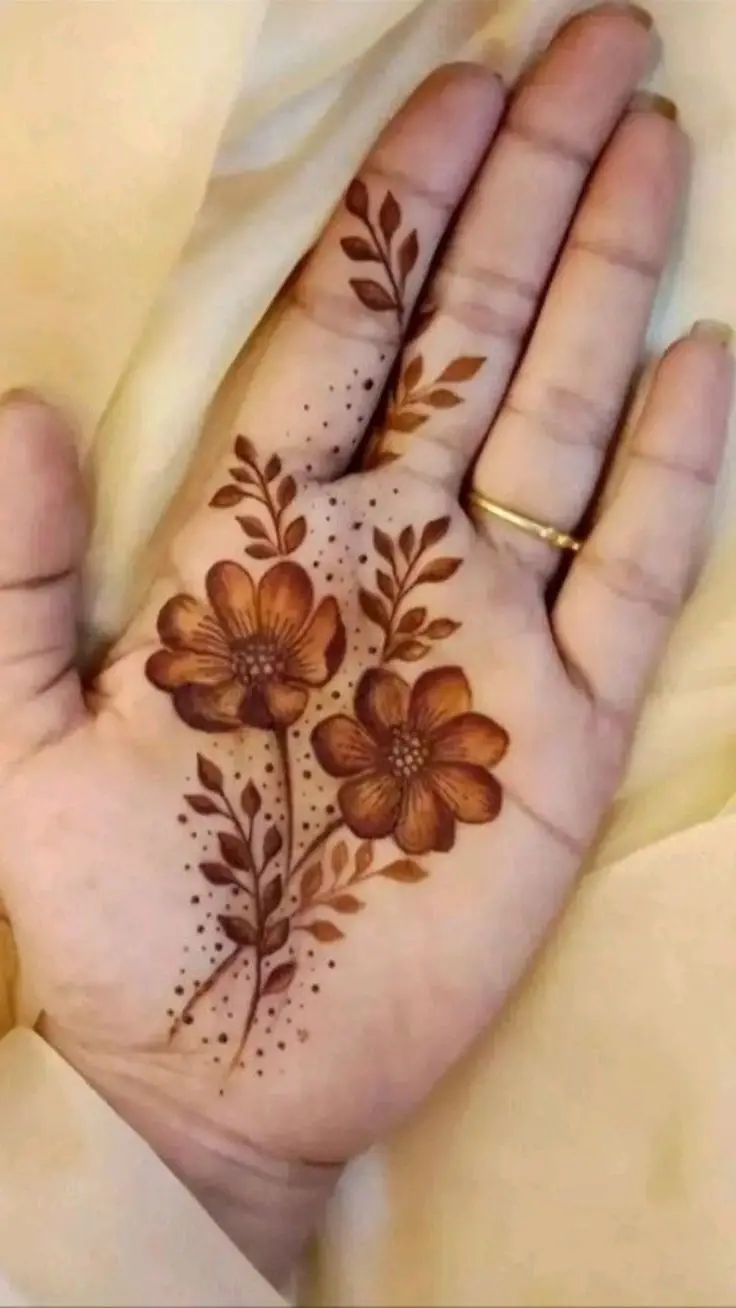 Vine and leaf Arabic front hand