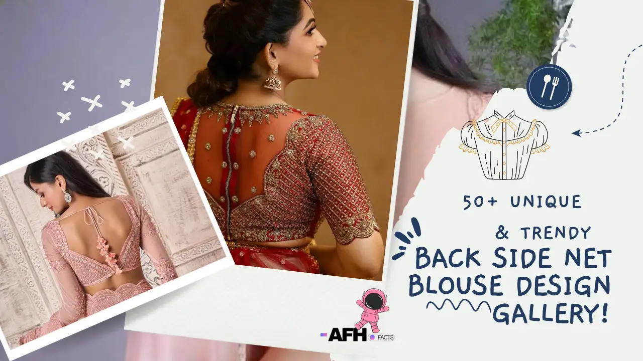 50+ Unique & Trendy Back Side Net Blouse Design Gallery