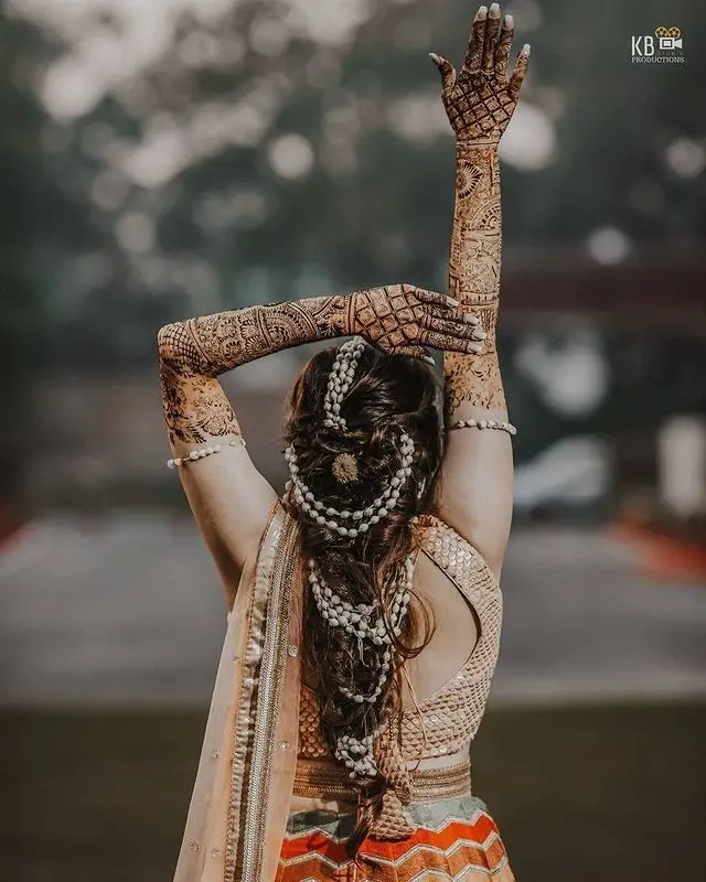 Bridal Mehndi with Groom’s Name Hidden