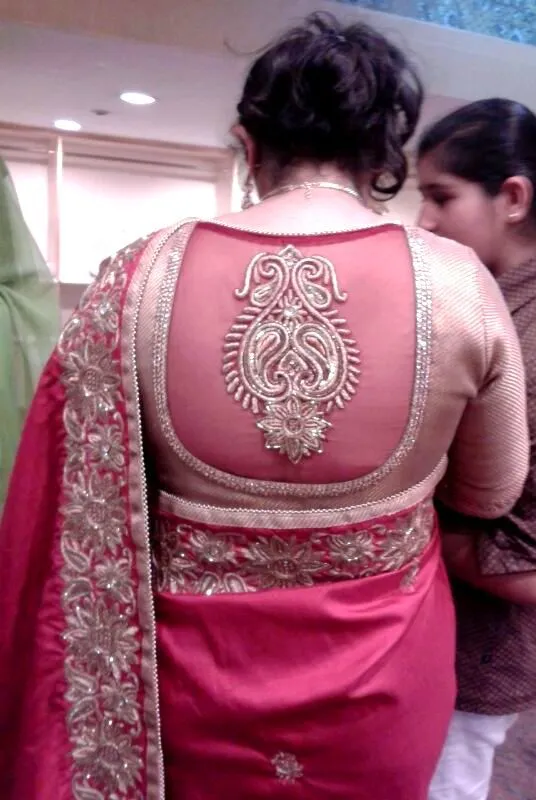 Bridal Net Blouse Back Designs