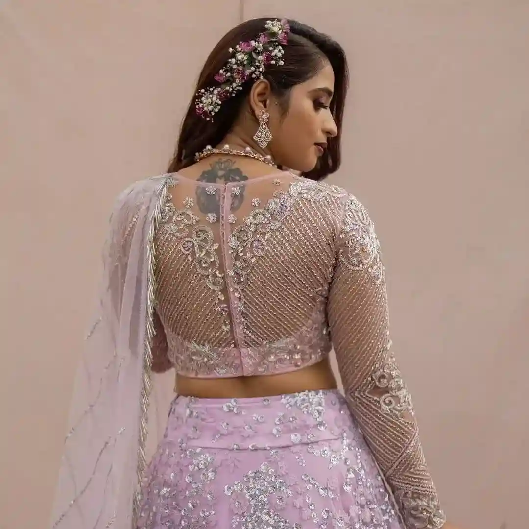 Bridal Saree Net Blouse Back Designs 2025