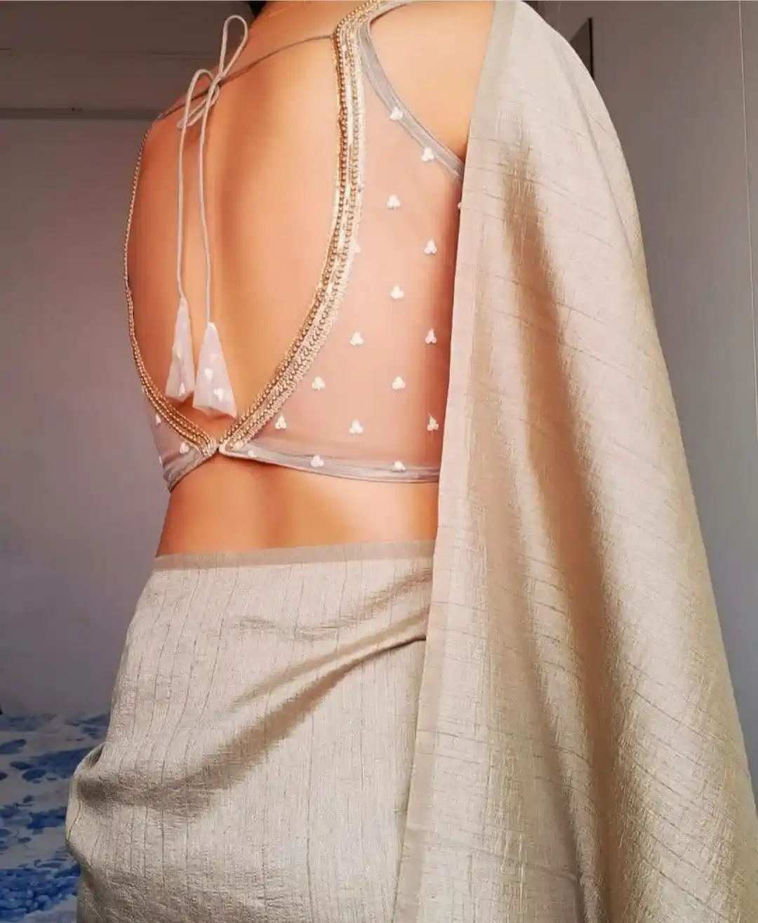 Designer Back Net Blouse Patterns