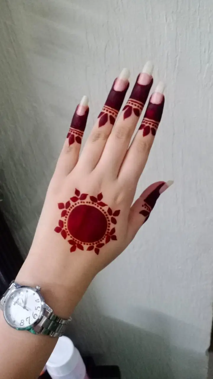 Easy Simple Flower Stylish Back Hand Mehndi Design