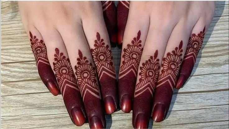 Fingertip Mehndi Designs
