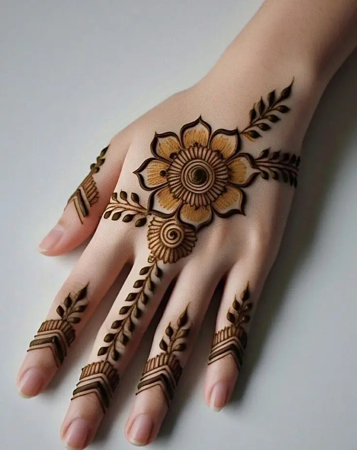 Fingertip Mehndi Ideas