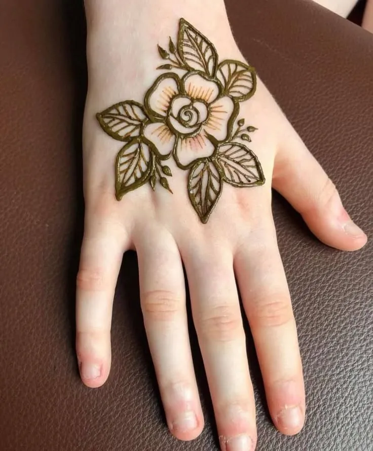 Full hand floral henna designs