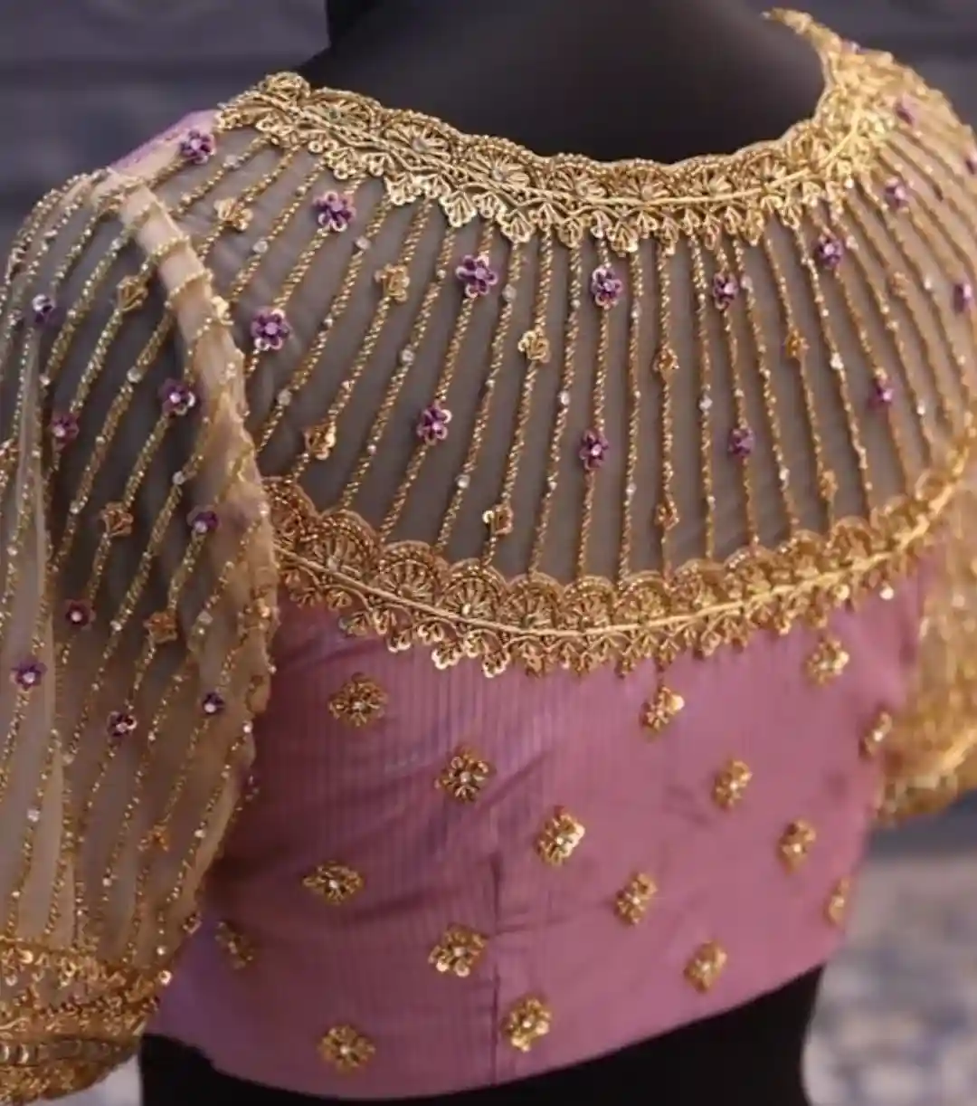 Gorgeous Net Blouse Back Work