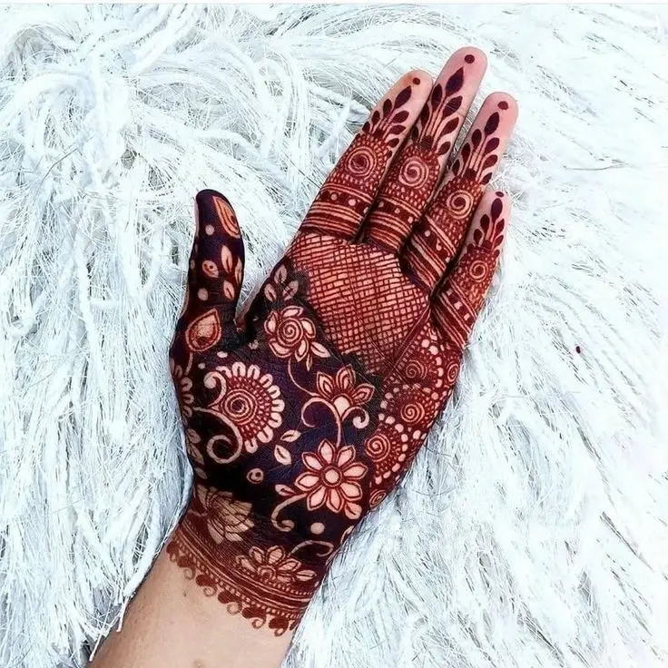 Gulf Style Left Hand Henna