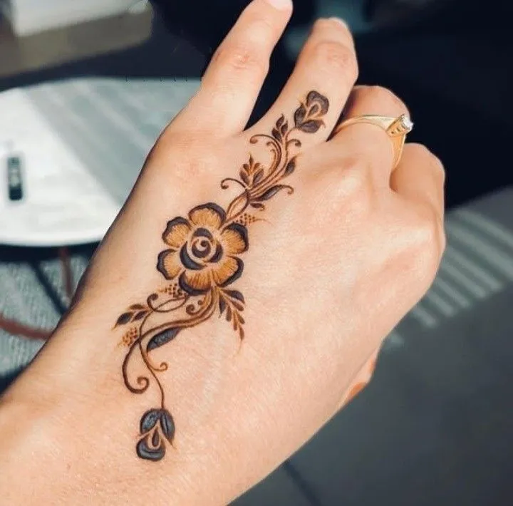 Henna flower stencils