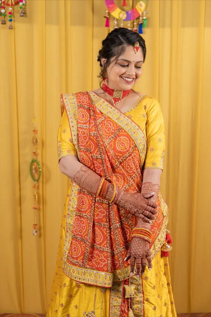 Indian bridal mehndi lehenga