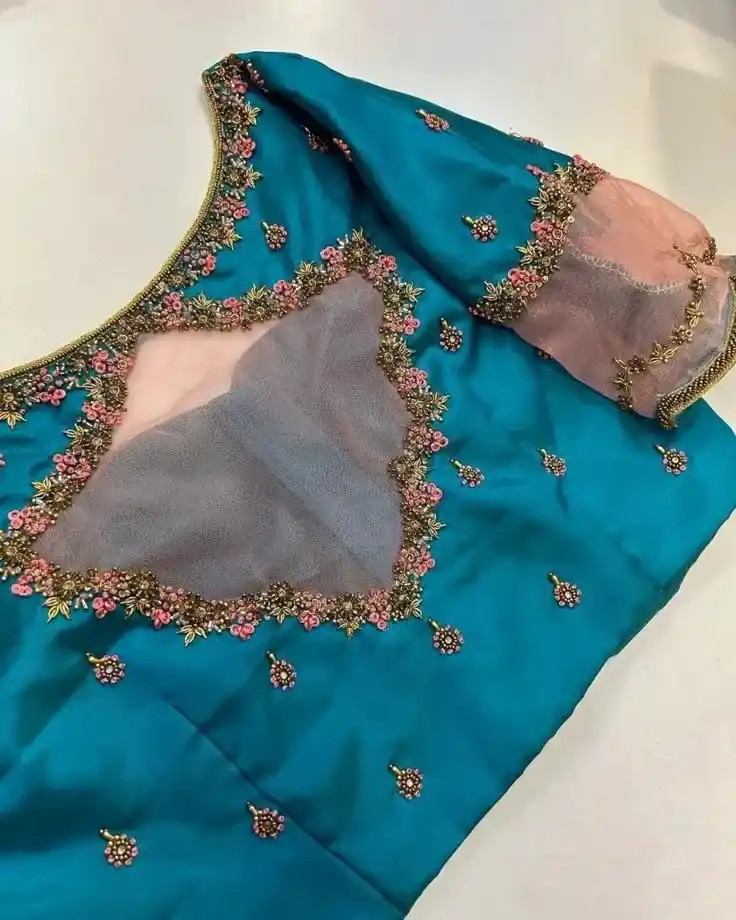 Latest Saree Blouse Back Net Designs