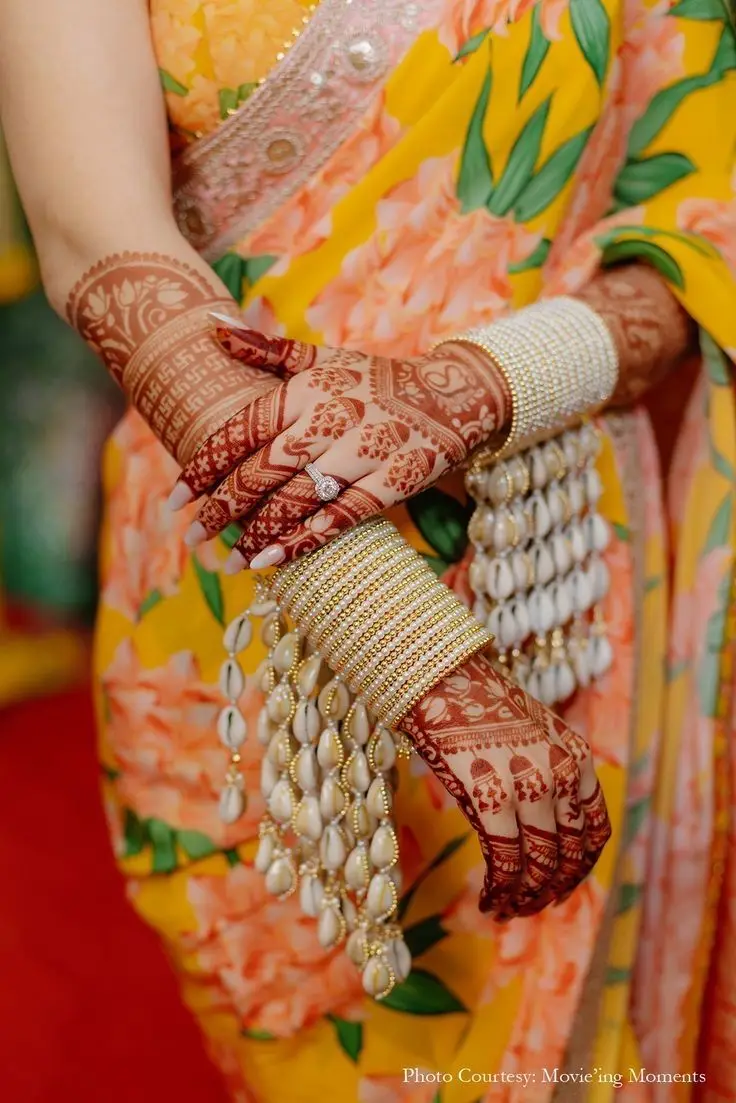 Latest mehndi function bridal wear