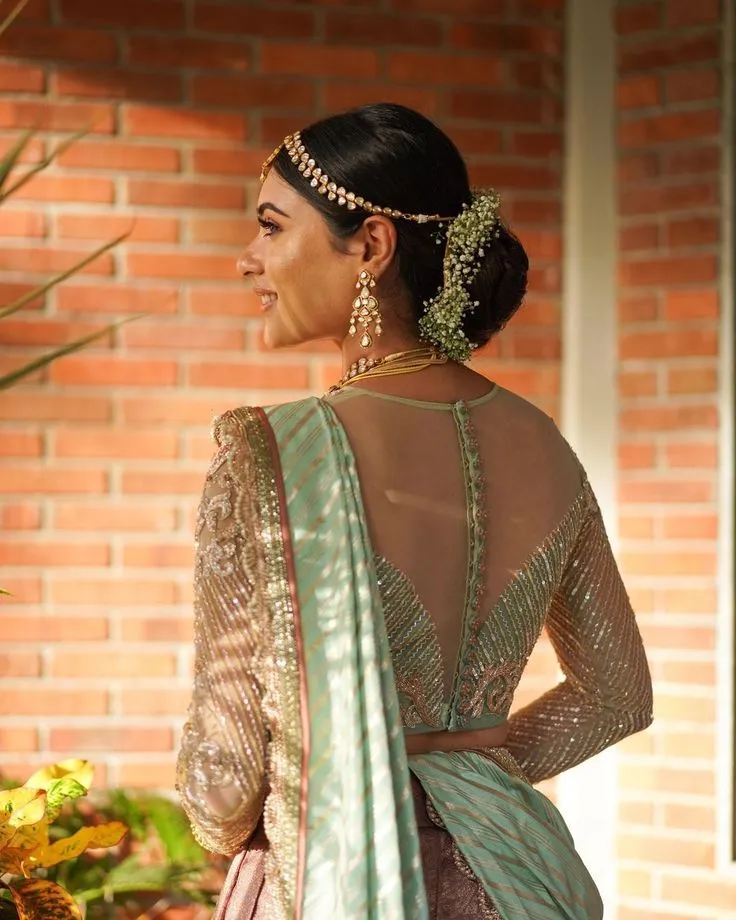 Latest net back blouse designs 2025