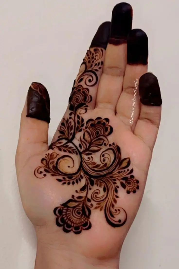 Left Hand Arabic Mehndi