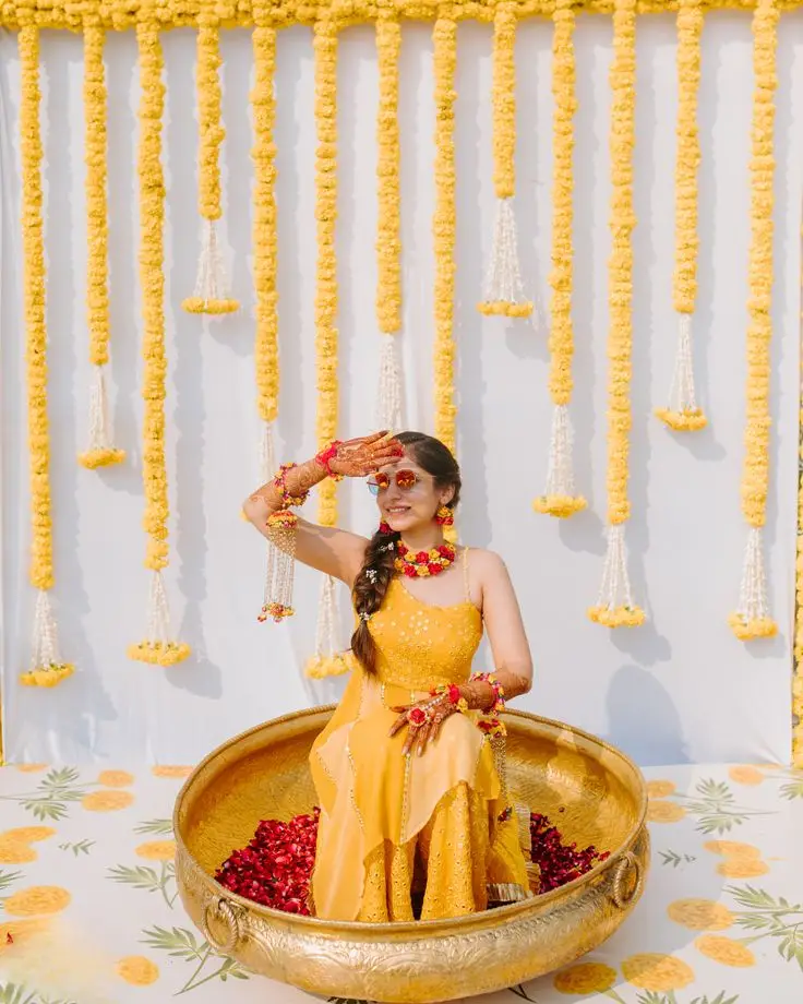 Lightweight mehndi ceremony outfit