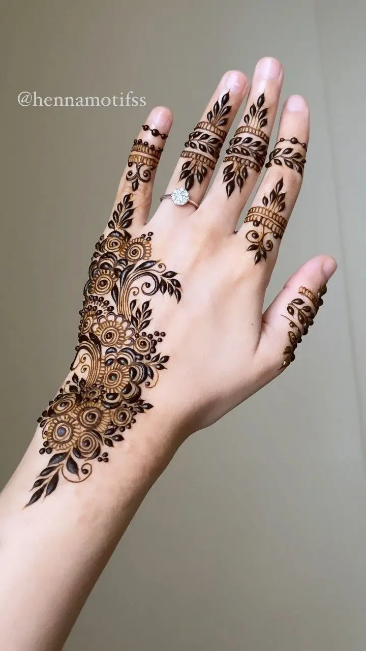 Modern Left Hand Mehndi