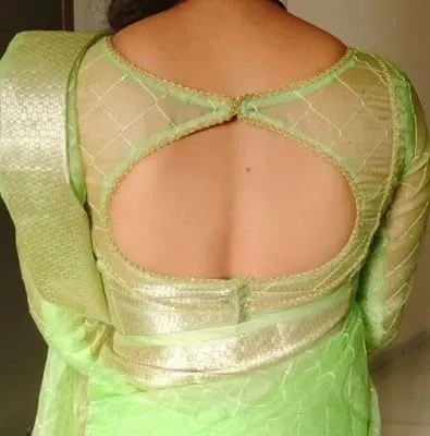 Modern sheer back blouse styles