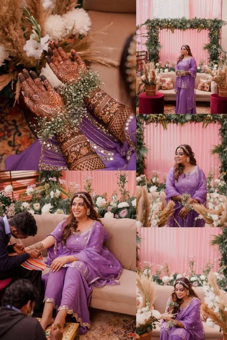 Pakistani mehndi outfits for brides