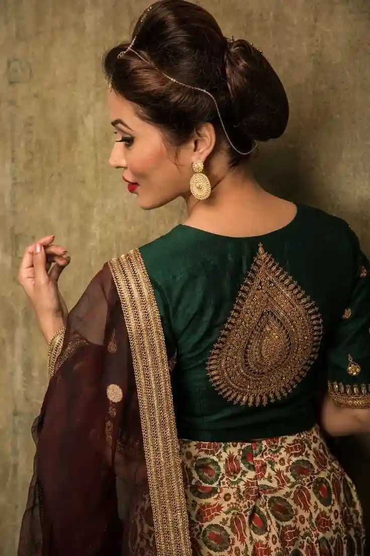 Party Wear Back Net Blouse Patterns