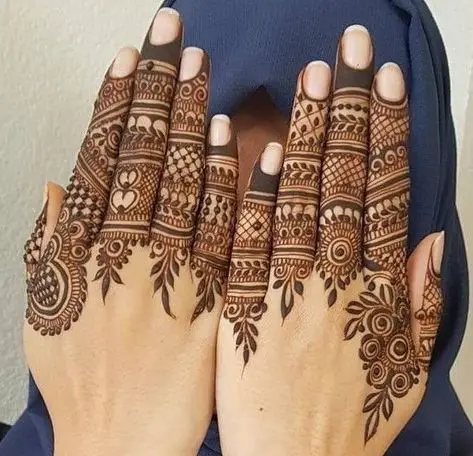 Reverse Fingertip Mehndi