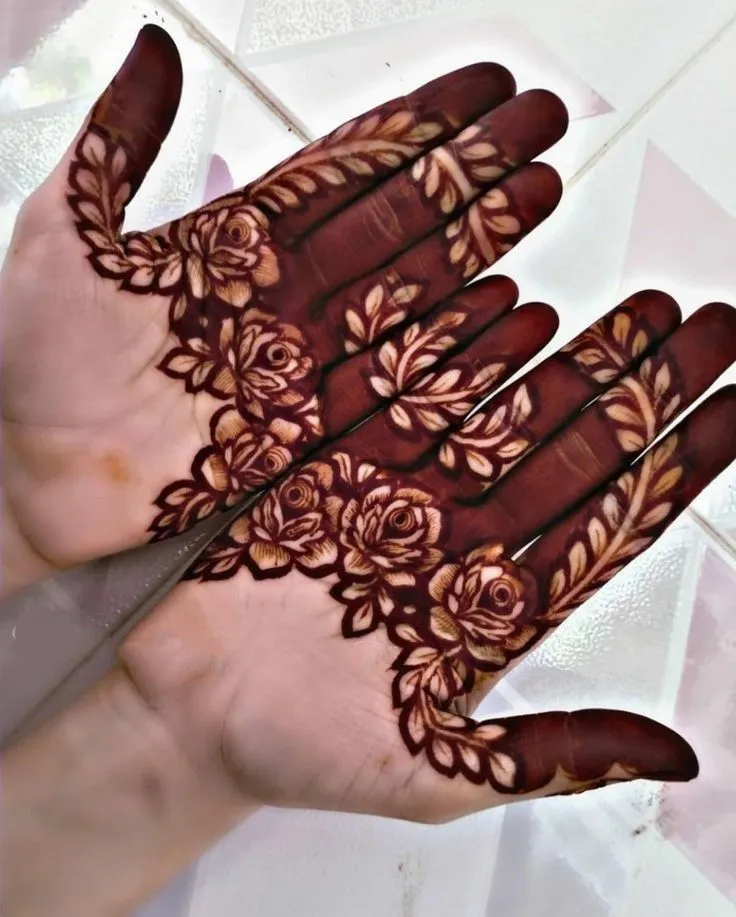 Rose bouquet henna design