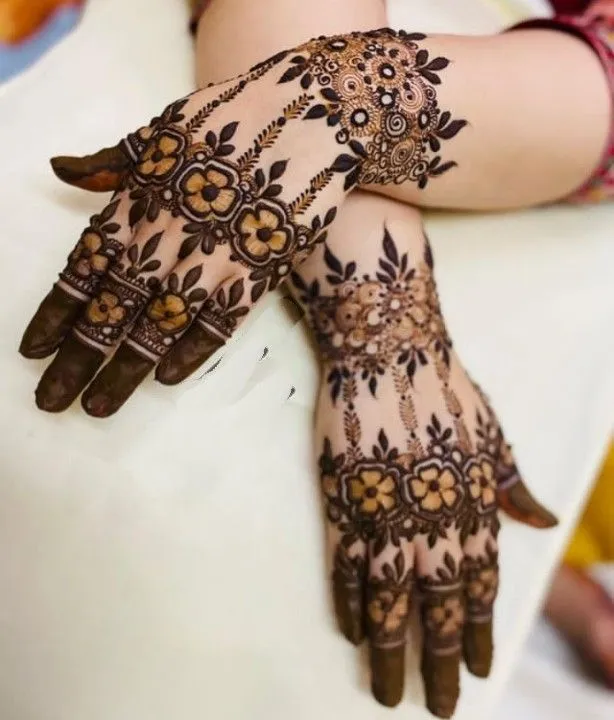 Rose stencil for henna