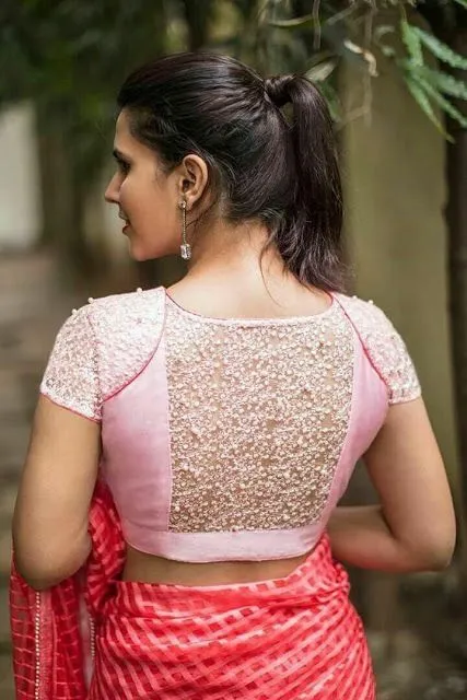 See through back blouse patterns