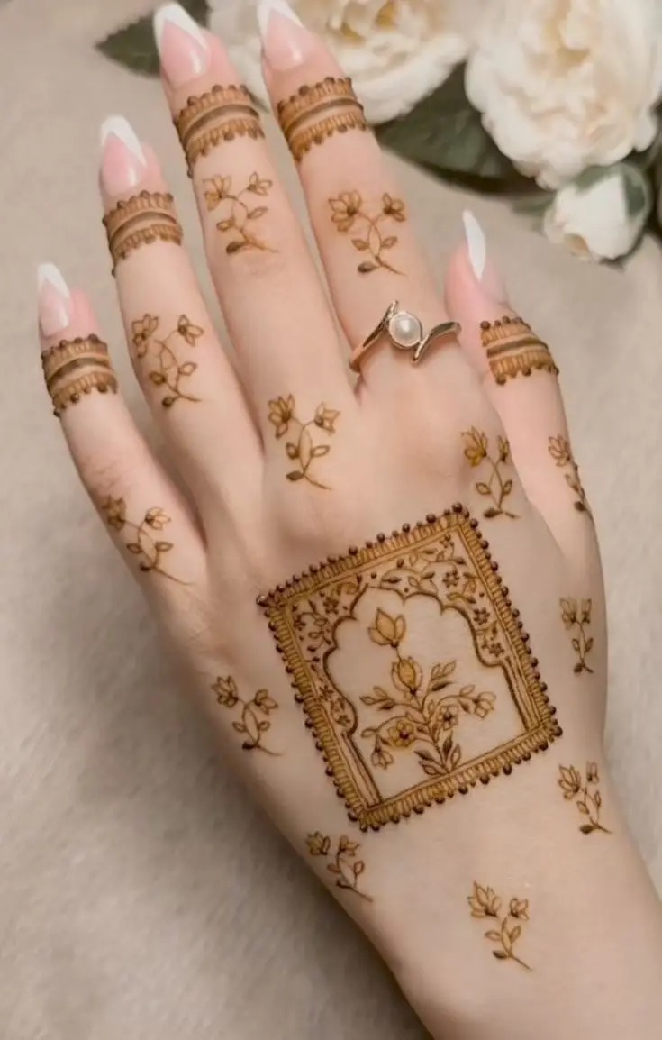Stylish and Trendy Left Hand Mehndi Designs