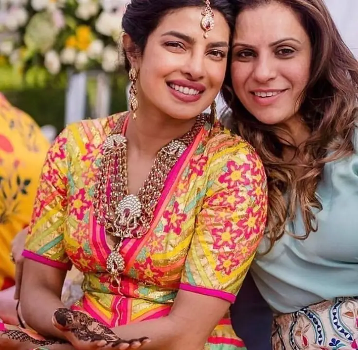 Velvet mehndi ceremony dress