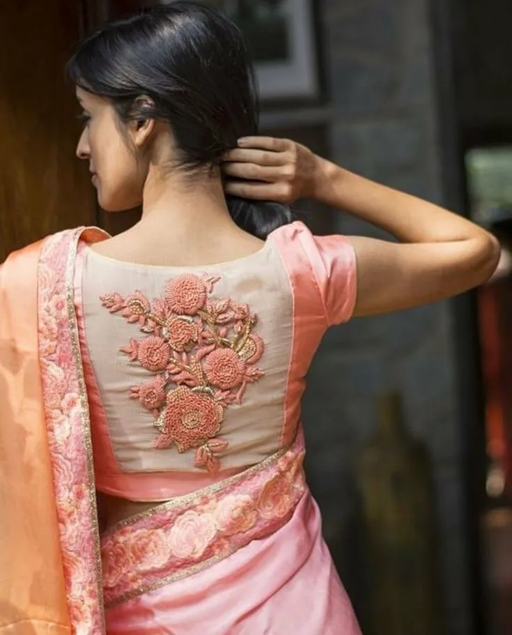Wedding sheer back blouse