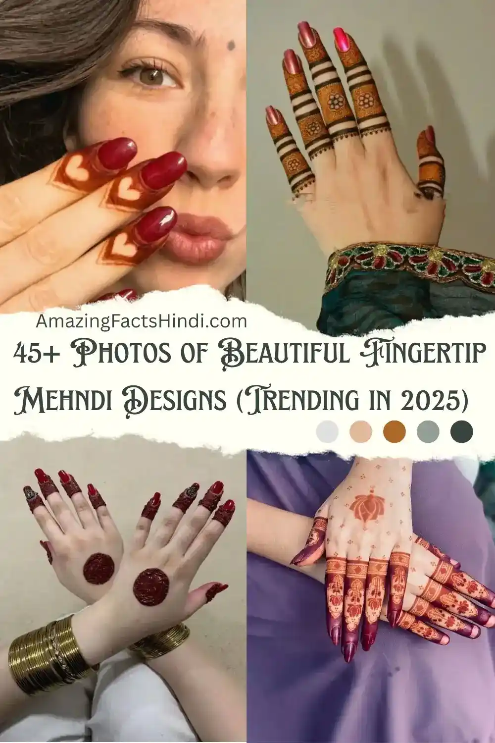 fingertip mehndi designs Pinterest