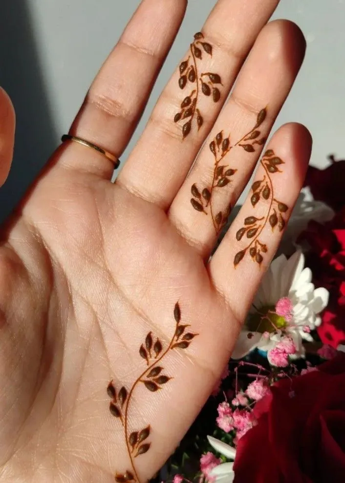 henna flower designs for hands
