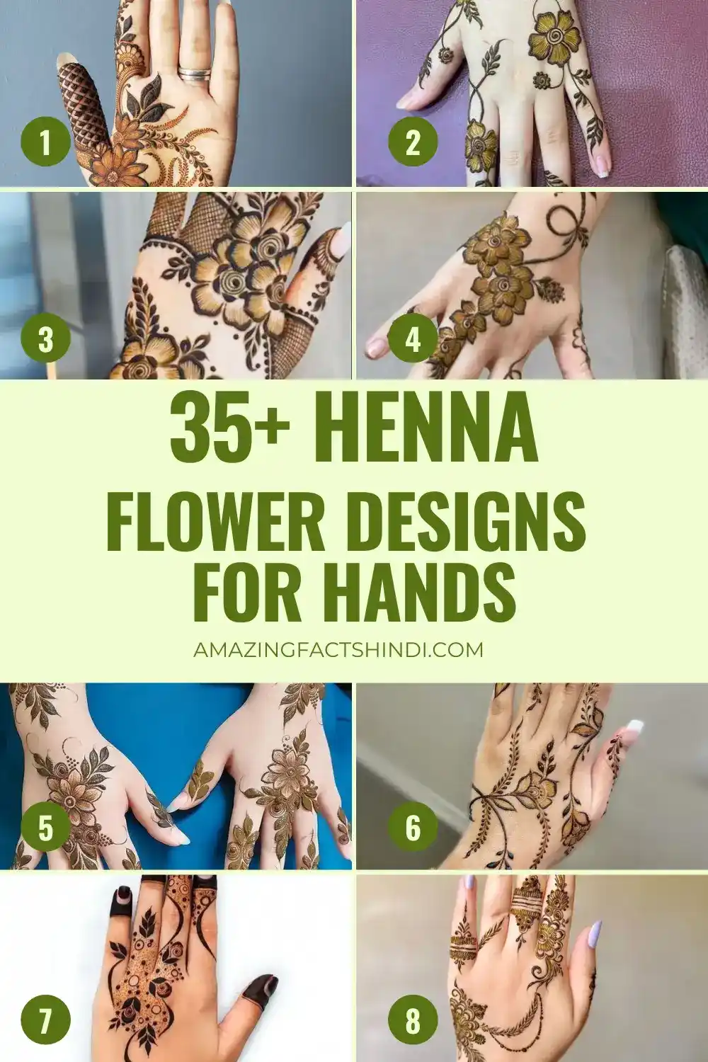 henna flower designs for hands