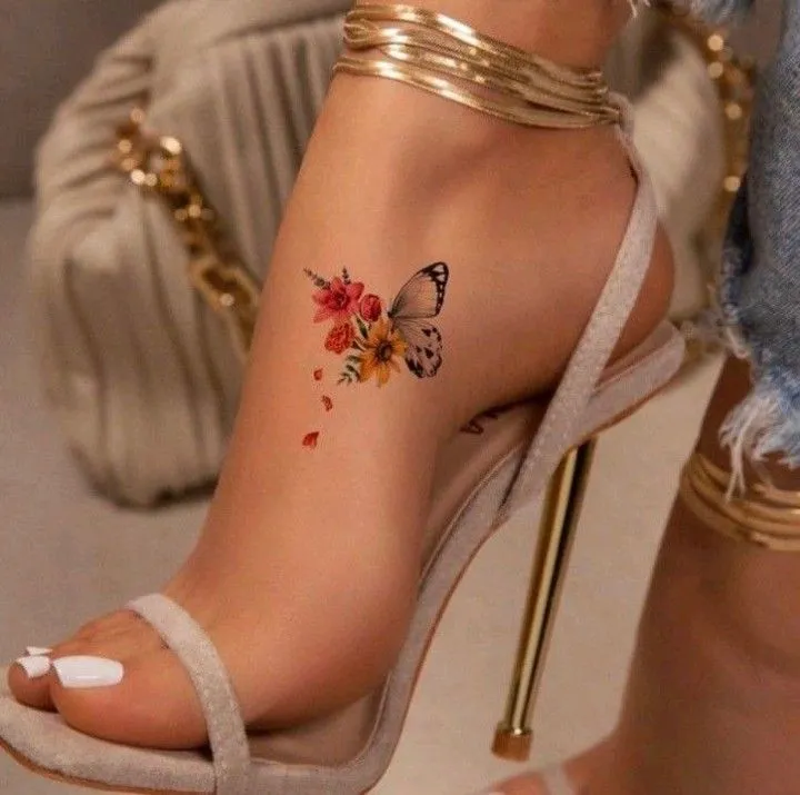 Ankle mehndi designs