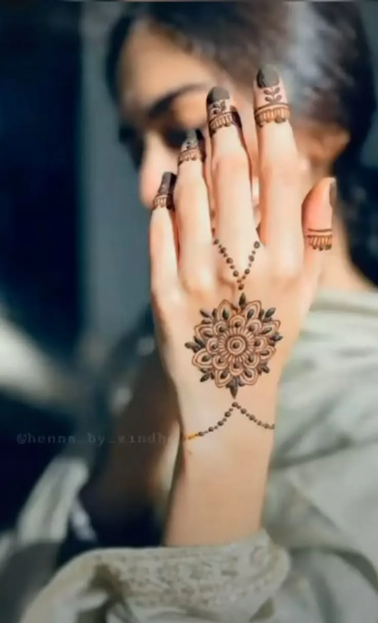 Arabic finger henna designs
