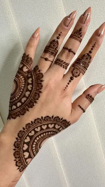Arabic finger mehndi designs