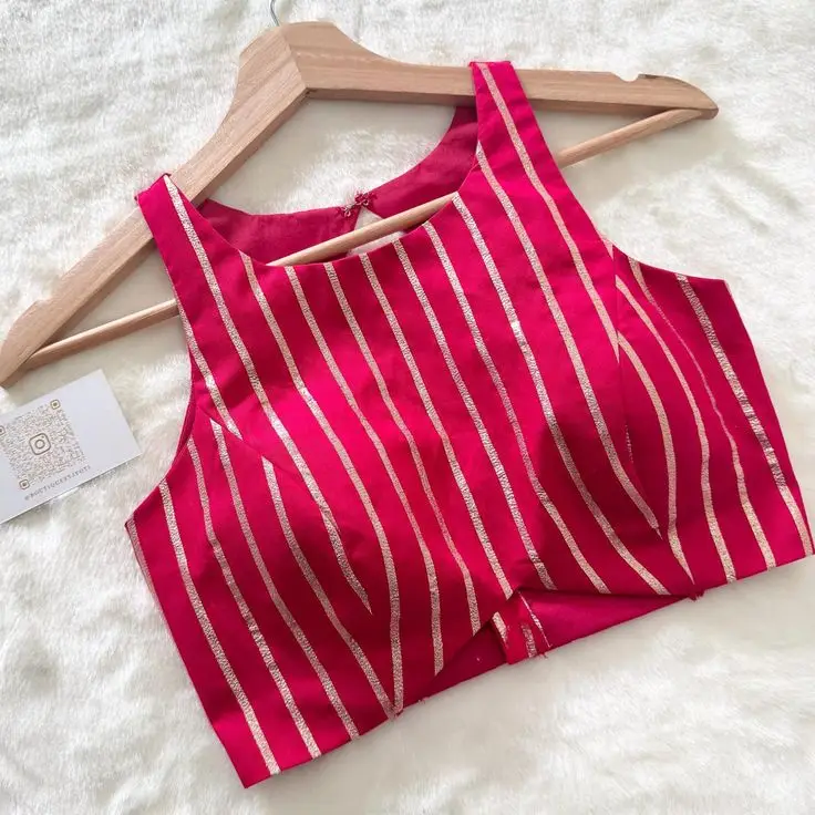 Bollywood style sleeveless blouse designs