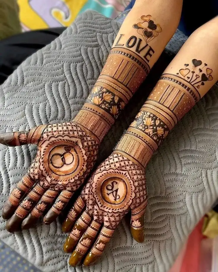 Bridal Ring Ceremony Mehndi Design